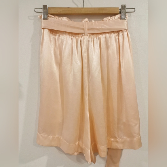 NWT Sabina Musayev small nude satin shorts, designer James pant - Picture 2 of 8